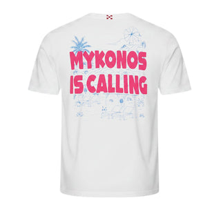 Mc2 Saint Barth T-shirt Delmar Con Stampa Mykonos Is Calling DLR0001/02219L