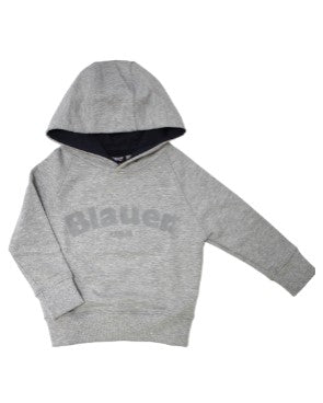 Blauer Kapuzenpullover 22SBLKF08343 mit Aufdruck