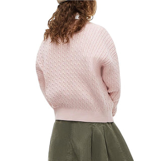 Tommy Hilfiger Maglia Rosa A Trecce In Cotone KG0KG08848-TJQJ Per Bambina