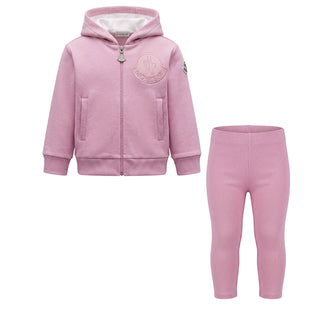 Moncler Completo Rosa In Cotone Per Neonata I29518M00013
