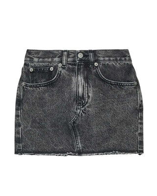 Maison Margiela Gonna in denim nera effetto vintage M60864-MM06D