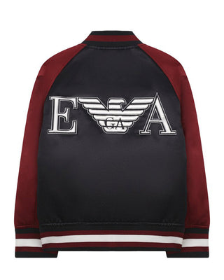Emporio Armani Giubbino Bomber in tessuto satinato con logo 6H4BE9
