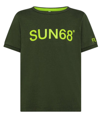 Sun68 T-Shirt Con Stampa T35308 In Cotone