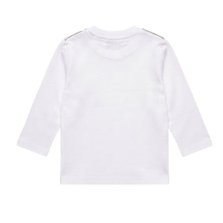 Diesel T-shirt Bianca A Maniche Lunghe Con Logo K00855-00YI9-K100 Per Neonato