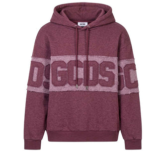 GCDS Felpa Color Magenta Con Patch Banda Logo C2MWQE004F169/480J Unisex