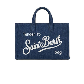 Mc2 Saint Barth Micro Borsa In Denim Con Logo PHONE009/00436L
