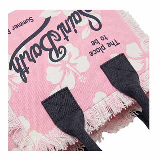 Mc2 Saint Barth Borsa Colette In Canvas Rosa Con Fantasia Floreale COL0001/02274L