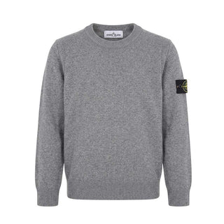 Stone Island Maglia Girocollo Grigia In Misto Lana L2S165100002/V0M67 Per Bambino