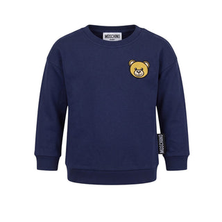 Moschino Felpa Girocollo In Cotone Con Teddy MTF03Q Per Neonati