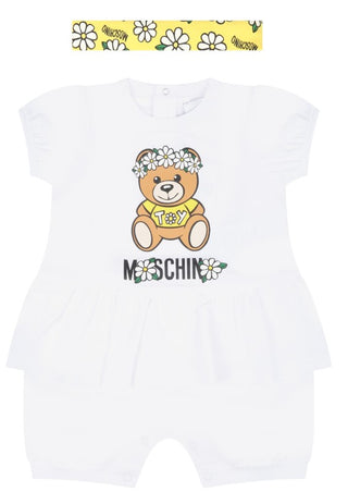 Moschino Strampler mit Stirnband MDY00N MIT CLIPS