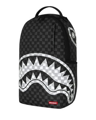 SPRAYGROUND Zaino BLACK AND WHITE DRIP CHECK SHARK 910B8553NSZ