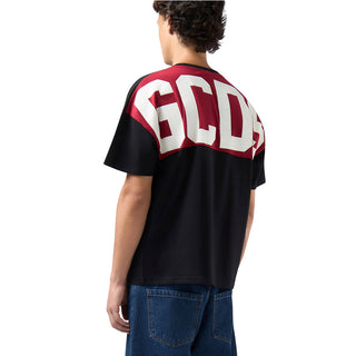 GCDS T-shirt Nera A Maniche Corte Con Logo Z0MLQC214J080/999R Unisex