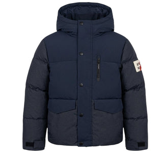 After Label Piumino Trapuntato Blu Con Cappuccio 3431O00035/4 Per Bambino