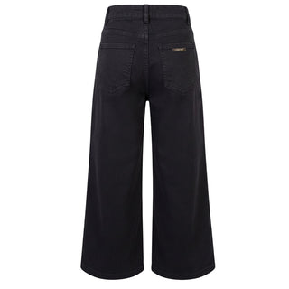 TWINSET Jeans Gamba Larga In Denim Nero 262GJ2240 Per Bambina