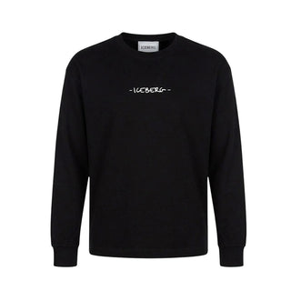 Iceberg T-shirt Nera A Maniche Lunghe TSICE7304J-V3 Per Bambini