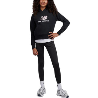 New Balance Felpa Nera Con Cappuccio LAKG0270-BK078 Per Bambina