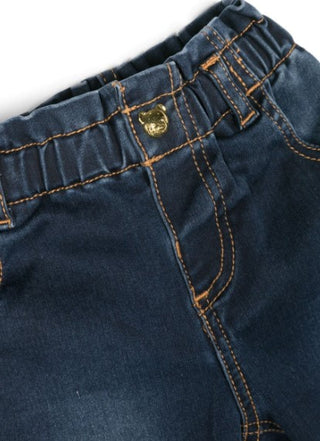 Moschino Jeans with elastic and embroidered logo MDP030