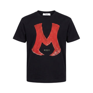 MSGM T-shirt Nera Con Stampa F6MSJBTH273/110 Per Bambini