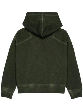Dsquared2 Felpa verde con cappuccio e logo DQ2609-D0AAT