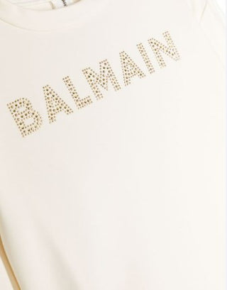 Balmain Kurz geschnittenes Sweatshirt BT4B20-J0035