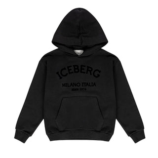 Iceberg Felpa in cotone con cappuccio e logo MFICE6335J