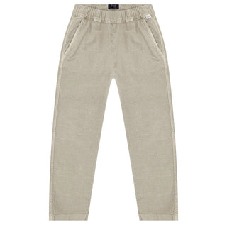Il Gufo Pantaloni beige in misto cotone e lino P23PL404C6032