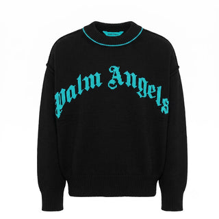 Palm Angels Maglia Nera Con Logo F6PAJBJP146/110 Per Bambini