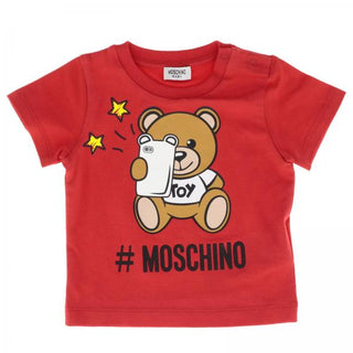 Moschino T-shirt girocollo con simbolo MTM01H