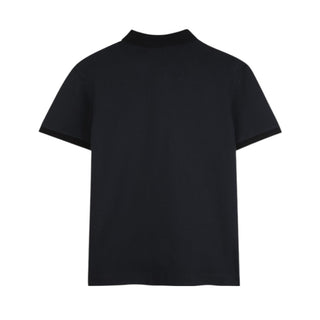 Givenchy Polo Nera In Piqué Per Bambino H31121/09B