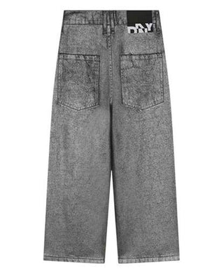 Dkny Pantaloni loose fit in denim metallizzato D60225