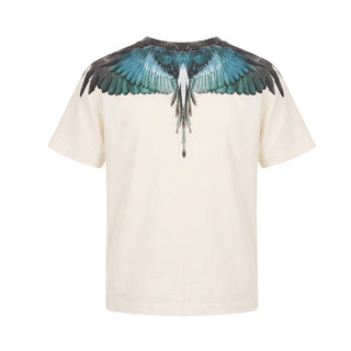Marcelo Burlon T-shirt Avorio Con Stampa Wings F6CMJBTH034-412 Per Bambini