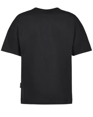 Palm Angels T-shirt nera in jersey con logo PMAA109F25JER0031003