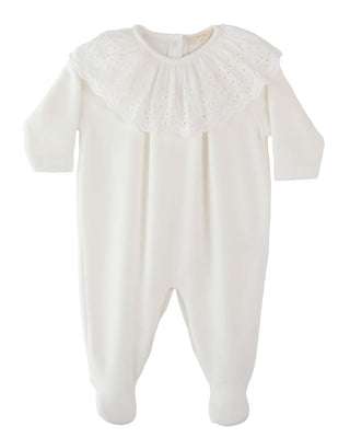 baby gi Tutina con collo sangallo BG501G