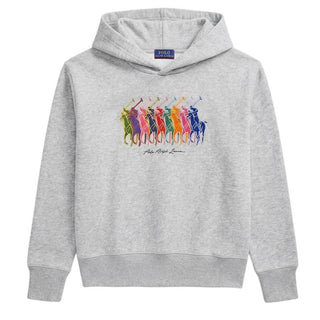 Polo Ralph Lauren Felpa Grigia Con Cappuccio Per Bambina 313866884002