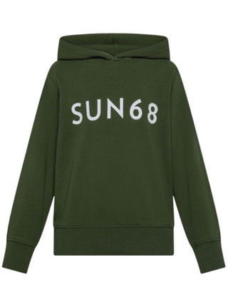 Sun68 Felpa Logata F35330 Con Cappuccio