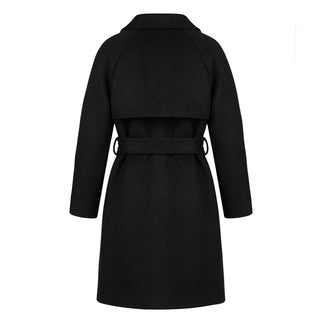Kocca Cappotto Nero Con Cintura A26JCA9577ABUN3703 Per Bambina