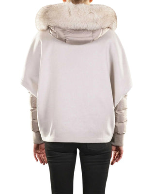 MooRER Giubbino con cappuccio e bordo in pelliccia di volpe PEGASO1