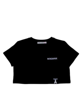 Patrizia Pepe T-shirt Cropped 7M0908/J061 Maniche Corte