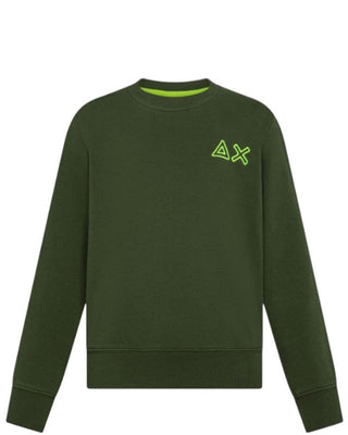 Sun68 Felpa Logata F35315 In Misto Cotone