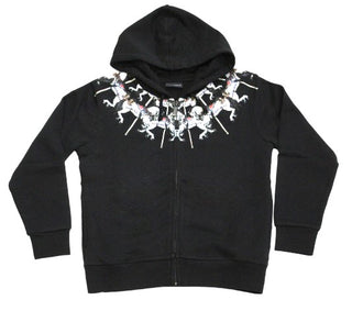 Marcelo Burlon Felpa con zip e cappuccio BMB22040020