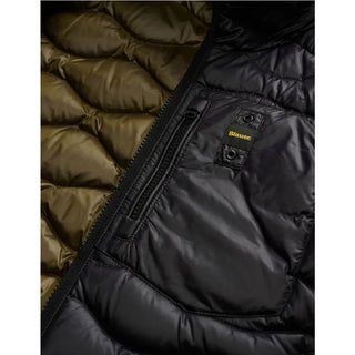 Blauer Giubbino Trapuntato A Onde Nero 26WBLKC03259-999OS Brinton Jr Per Bambino