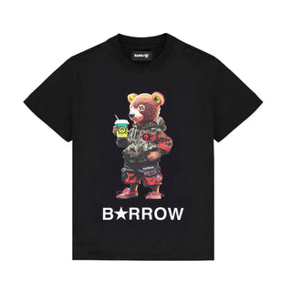 Barrow T-shirt Girocollo Nera Con Teddy S6BKJUTH065-110