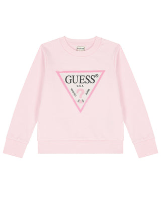 Guess Felpa rosa in cotone da neonata K4YQ10KA6R3