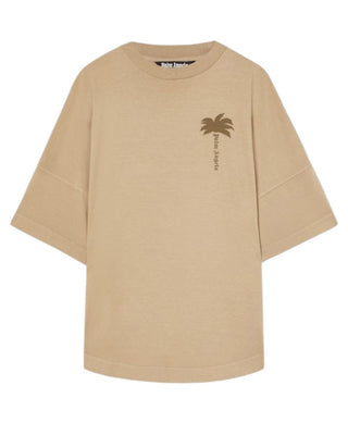 Palm Angels T-shirt oversize con stampa palme PMAA002S25JER0046161