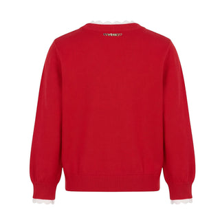 TWINSET Maglia Rossa In Misto Viscosa Con Cuore 262GB3041 Per Bambina
