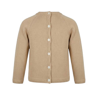 Fendi Maglia Beige In Cotone Con Orsetto Per Neonati BUG211-AVVZ