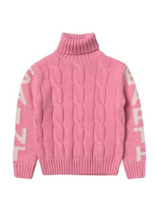 Mc2 Saint Barth Maglia dolcevita in misto lana con logo jacquard FIS0002-00190C