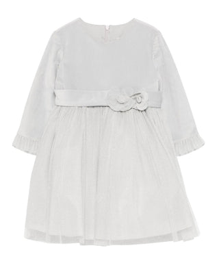 Amaya Abito elegante grigio con applicazioni 564410