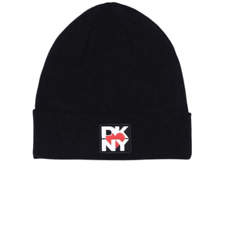 Dkny Cappello nero con patch logo D61012