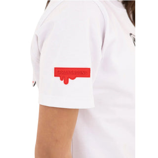 SPRAYGROUND T-shirt Bianca Con Stampa SPY1515WHT Per Bambini